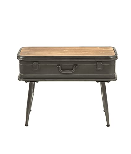 4D Concepts Urban Loft Metal Two Trunk Tables, Rustic Natural Pine