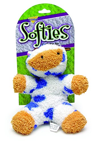 Petmate Softies Cow Toy for Dog, Medium