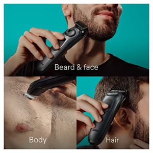 Braun All-in-One Style Kit Series 5 5480, 8-in-1 Trimmer for Men with Beard Trimmer, Body Trimmer for Manscaping, Hair Clippers & More, Ultra-Sharp Blade, 40 Length Settings, Waterproof