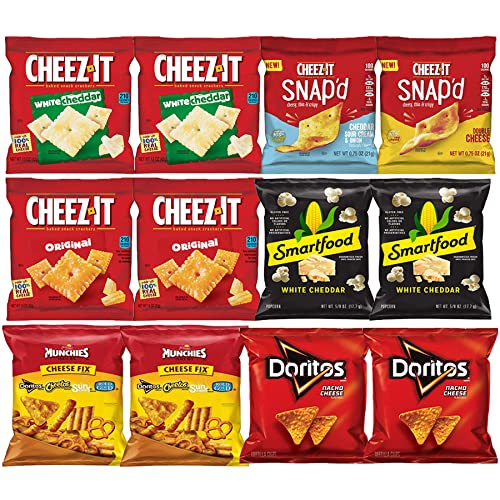 Cheese Crackers and Cheese Snacks Variety Pack Assortment Sampler Bulk Care Package (36 Count)