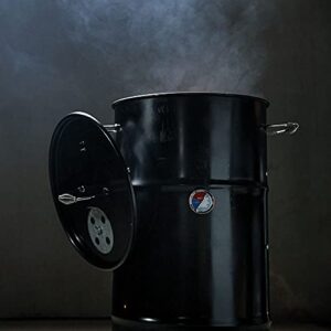 Build Your Own Barrel Smoker – 16 Gallon, Double Open-Ended Barrel – Durable, High-Temperature Powder Coat Rated Up To 900 Degrees – Includes Drill Bits, Stencils & Hardware