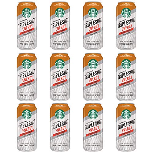 Starbucks Tripleshot Energy Extra Strength Espresso Coffee Beverage, Caramel, 225mg Caffeine, 15oz cans (12 Pack)