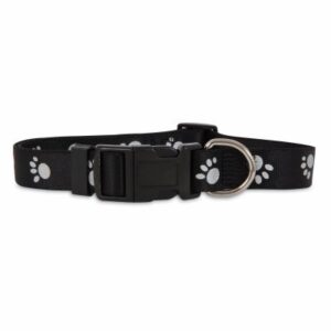 petmate 22480 16″ to 26″ x 1″ black adjustable reflective dog collar