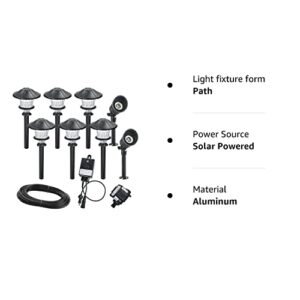 Hampton Bay Low-Voltage Black Outdoor Integrated LED Landscape Path Light and Deluxe Micro Spot Light Kit (8-Pack)