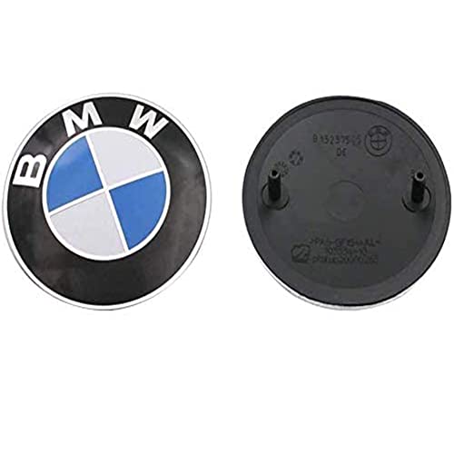 FOGER 82mm Hood Emblem Replacement for BMW: Hood Emblem Logo Badge Roundel 82mm 51148132375 + 2 Grommets