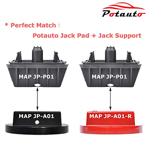 POTAUTO Universal Aluminum Jack Pad Jacking Puck Adapter Support compatible with BMW, Mini (Qty 1, Red)