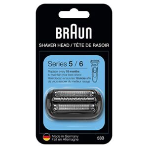 Braun Series 5 and 6 New Generation Electric Shaver Replacement Head - 53B - Compatible with Razors 5020s, 5018s, 5050cs, 6020s, 6075cc, 6072cc
