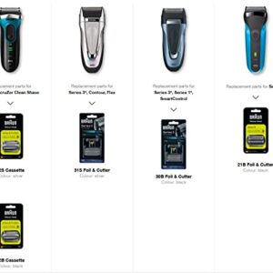 Braun Series 5 and 6 New Generation Electric Shaver Replacement Head - 53B - Compatible with Razors 5020s, 5018s, 5050cs, 6020s, 6075cc, 6072cc