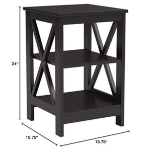 Convenience Concepts Oxford End Table with Shelves, Espresso