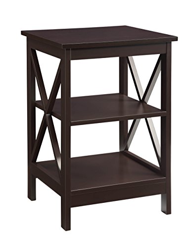 Convenience Concepts Oxford End Table with Shelves, Espresso