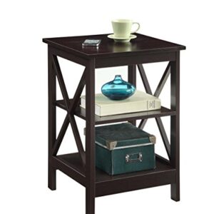 Convenience Concepts Oxford End Table with Shelves, Espresso