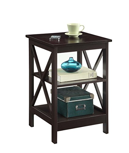 Convenience Concepts Oxford End Table with Shelves, Espresso