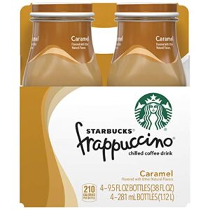 starbucks frappuccino coffee drink, caramel, 9.5 oz (4 pack)