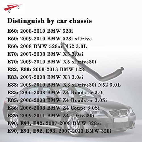 OKAY MOTOR 3-Way PCV Crankcase Breather Hose Vent Hose for 2006-2013 BMW (1,3,5,Series) 128i 528i 328i xi xDrive X3 X5 Z4 N52 3.0L 11157559528