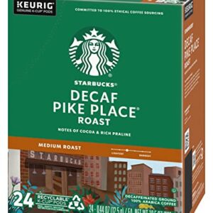 Starbucks Decaf Pike Place Roast, K-Cup for Keurig Brewers, 24 Count