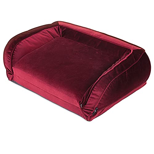 Petmate La-Z-Boy Duchess Fold Out Sofa Pet Bed in Merlot for Small, Medium and Large Dogs Up to 100 Pounds. 38 Inches x 29 Inches