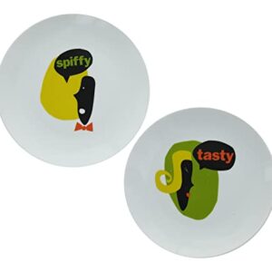 Crate & Barrel CB2 Set of 2 Spiffy & Tasty Appetizer Dessert Plates