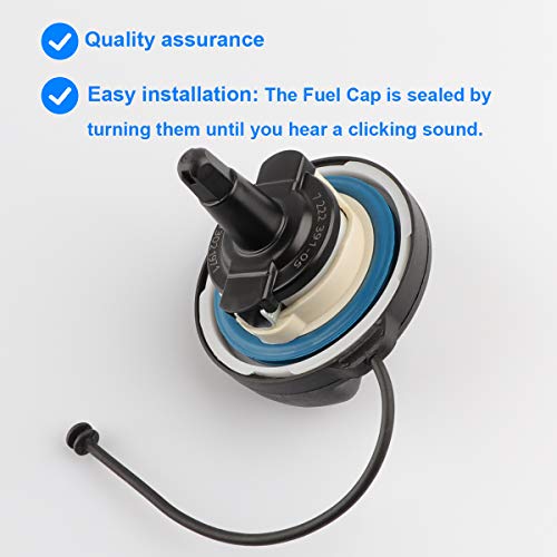 Gas Cap, Fuel Cap Compatible with Mini Cooper BMW E39 E46 E60 E90 E92 F02 F07 F10 F30 128i 135i 228i 320i 323i 325i xi 328i 328xi 330i 335i 428i 525i 528i 530i 535i 650i 740i 750i X1 X3 X4 X5 X6 Z4 M3