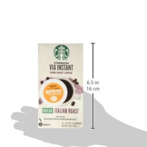 Starbucks Coffee 12-servings Extra Bold Decaffeinated Starbucks VIA Ready Brew Decaf Italian Roast Coffee, Instant 39.6g.