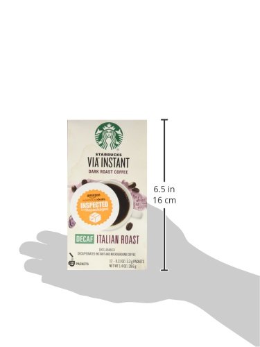 Starbucks Coffee 12-servings Extra Bold Decaffeinated Starbucks VIA Ready Brew Decaf Italian Roast Coffee, Instant 39.6g.