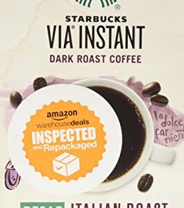 Starbucks Coffee 12-servings Extra Bold Decaffeinated Starbucks VIA Ready Brew Decaf Italian Roast Coffee, Instant 39.6g.