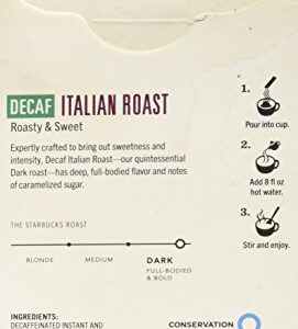 Starbucks Coffee 12-servings Extra Bold Decaffeinated Starbucks VIA Ready Brew Decaf Italian Roast Coffee, Instant 39.6g.