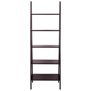 Casual Home 5-Shelf Ladder Bookcase,72-Inch , Espresso