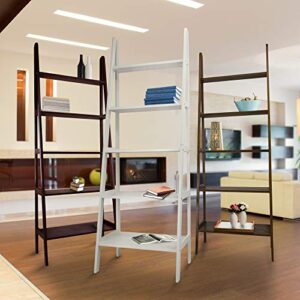 Casual Home 5-Shelf Ladder Bookcase,72-Inch , Espresso