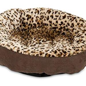 Petmate Aspen Pet Round Animal Print Pet Bed for Small Dogs and Cats 18-inch by 18-inch, Multi (26736)