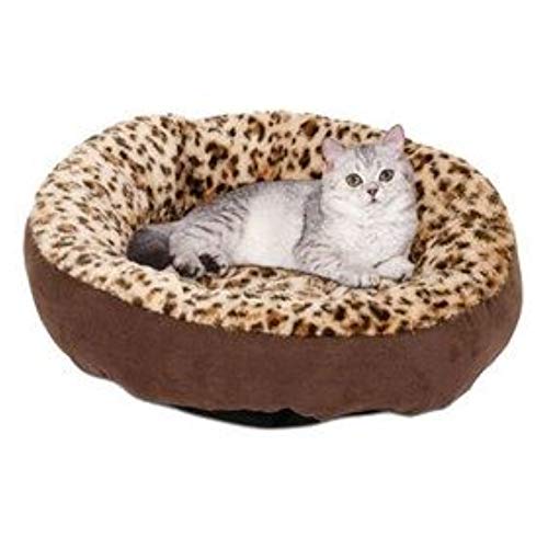 Petmate Aspen Pet Round Animal Print Pet Bed for Small Dogs and Cats 18-inch by 18-inch, Multi (26736)