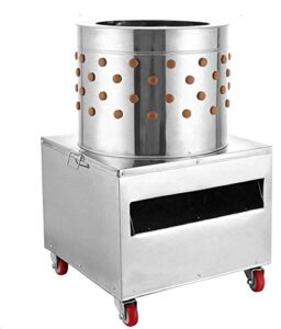 richo 2hp 110v stainless steel chicken plucker 20 inch barrel diameter chicken de-feather machine large professional poultry plucker 1500w feather removal picking machine for quail and chicken