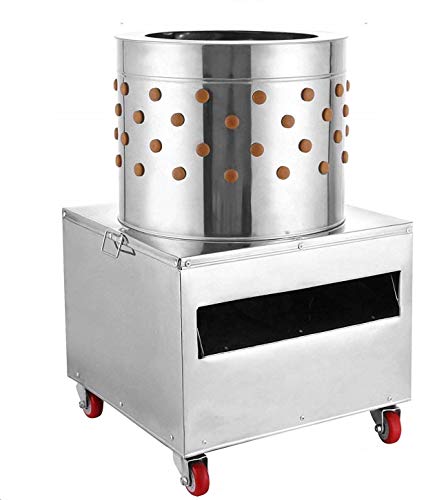 Richo 2HP 110V Stainless Steel Chicken Plucker 20 Inch Barrel Diameter Chicken De-Feather Machine Large Professional Poultry Plucker 1500W Feather Removal Picking Machine for Quail and Chicken