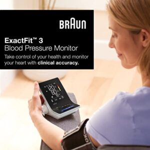 Braun ExactFit 3 Upper Arm Blood Pressure Monitor with Clinically Proven Accuracy - Quick & Easy At-Home Blood Pressure Machine with 2 Cuff Sizes Included
