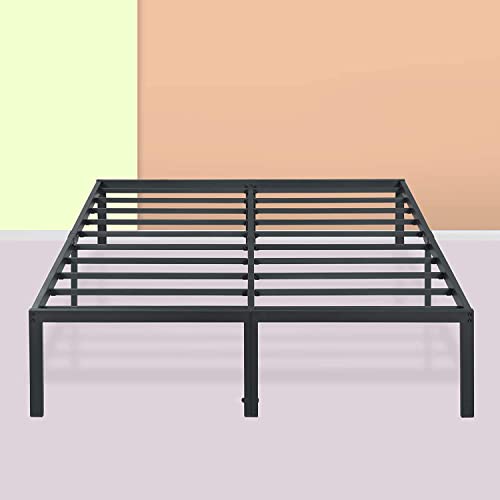 PrimaSleep 18 Inch Heavy Duty Steel Slat NON-SLIP Bed Frame, Metal, California King