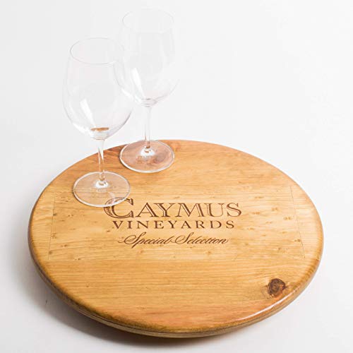 Caymus Crate Lazy Susan by Alpine Wine Design, Golden Oak Finish