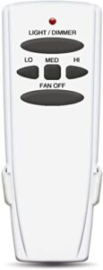 corebay ceiling fan remote control with light dimmer function replacement for hampton bay uc7078t, no reverse, wall mount included