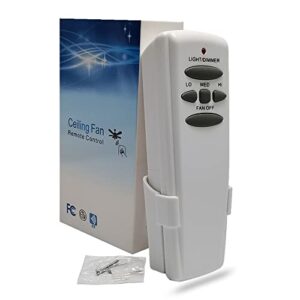 COREBAY Ceiling Fan Remote Control with Light Dimmer Function Replacement for Hampton Bay UC7078T, No Reverse, Wall Mount Included