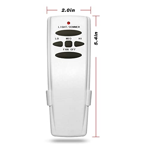 COREBAY Ceiling Fan Remote Control with Light Dimmer Function Replacement for Hampton Bay UC7078T, No Reverse, Wall Mount Included