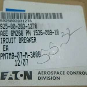 Eaton Aerospace 1526-000-10 10 AMP Circuit Breaker GC885C10, 5925-00-203-1278