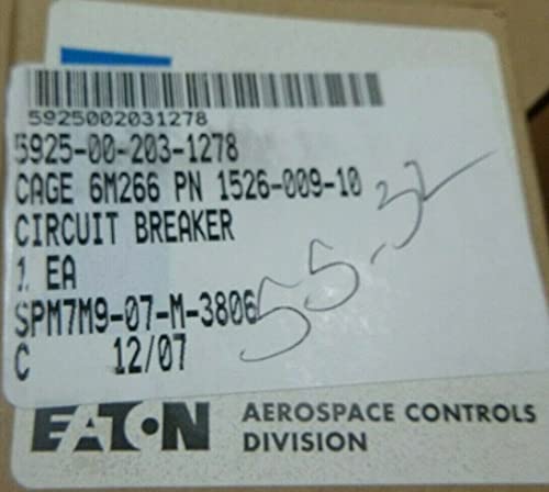 Eaton Aerospace 1526-000-10 10 AMP Circuit Breaker GC885C10, 5925-00-203-1278