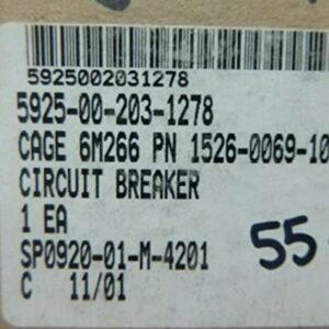 Eaton Aerospace 1526-000-10 10 AMP Circuit Breaker GC885C10, 5925-00-203-1278