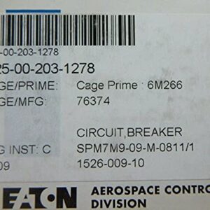 Eaton Aerospace 1526-000-10 10 AMP Circuit Breaker GC885C10, 5925-00-203-1278