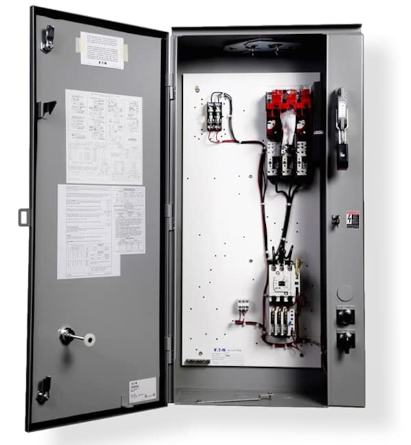 Eaton ECN5422AAE Freedom Industrial Pump Panel, NEMA 3R Painted Steel Enclosure, 110V/50 Hz-120V/60, NEMA Size 2, 60A/600V Type R Fuse Clip, C440 Solid-State Electronic Overload Relay