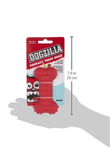 Petmate Dogzilla Squeaky Bone Chew Toy, Medium