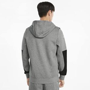 PUMA Men's Standard BMW MMS Full-Zip Hoodie, Medium Gray Heather