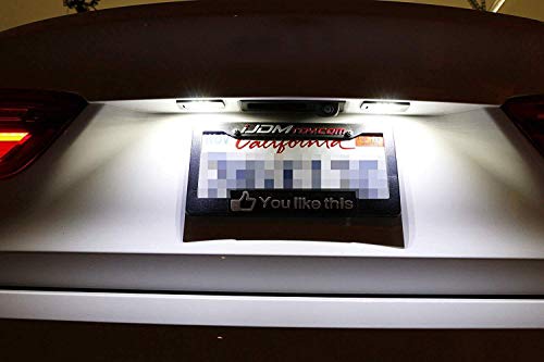 iJDMTOY OEM-Fit 3W Full LED License Plate Light Kit Compatible With BMW 1 2 3 4 5 Series X3 X4 X5 X6, Powered by 24-SMD Xenon White LED & CAN-bus Error Free