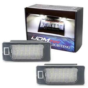 ijdmtoy oem-fit 3w full led license plate light kit compatible with bmw 1 2 3 4 5 series x3 x4 x5 x6, powered by 24-smd xenon white led & can-bus error free