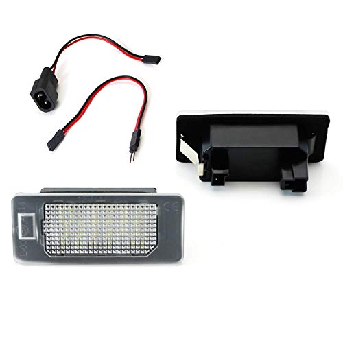 iJDMTOY OEM-Fit 3W Full LED License Plate Light Kit Compatible With BMW 1 2 3 4 5 Series X3 X4 X5 X6, Powered by 24-SMD Xenon White LED & CAN-bus Error Free