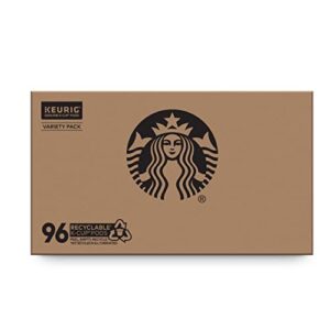 Starbucks K-Cup Coffee Pods—Medium Roast Coffee—Variety Pack—100% Arabica—1 box (96 pods)