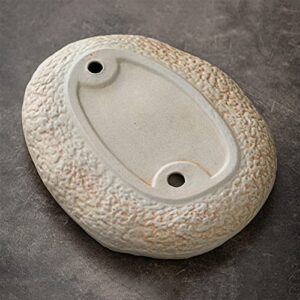 KOWMcp Dinner Plates Stoneware Dinner Plate Cuisine Sashimi Sushi Plate Shop Stone Grain Bowl Ingot Shaped Ceramic Tableware